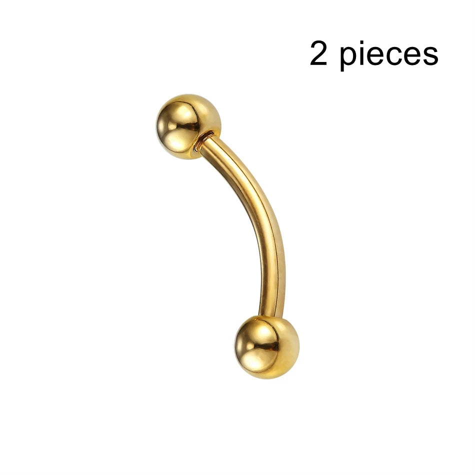 Gold Titanium Piercing Jewelry Set — MIG & MIK STYLE™