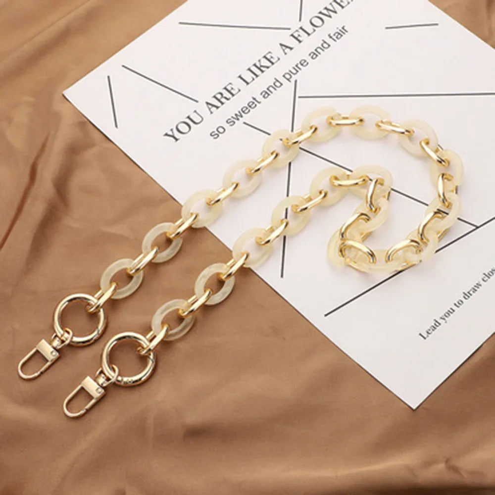 Luxury Acrylic Handbag Chain Strap – 40/60cm DIY Replacement Shoulder Bag Handle Accessory