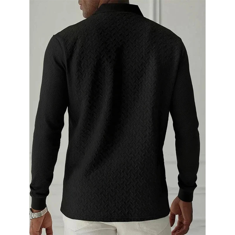 MIG & MIK STYLE™ Executive Long Sleeve Polo Shirt