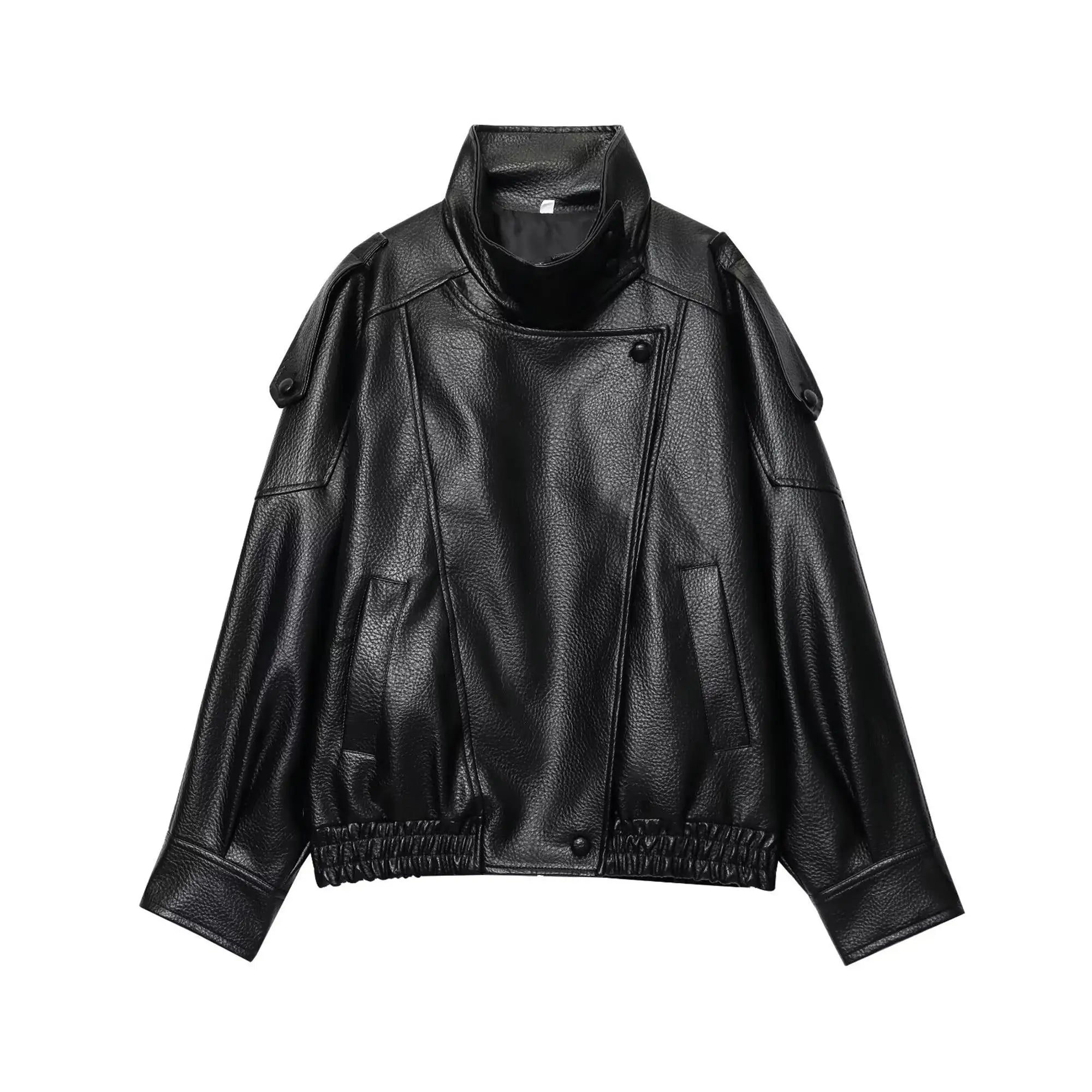 MIG & MIK STYLE™ Women's Faux Leather Moto Jacket