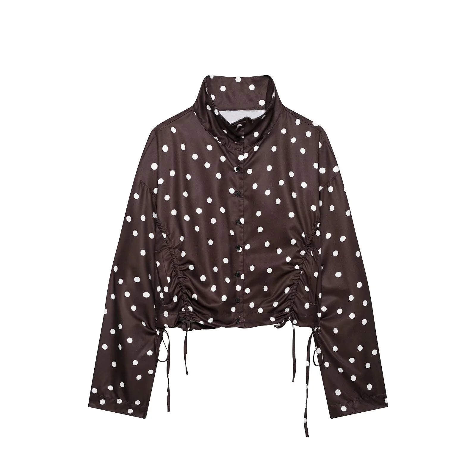 MIG & MIK STYLE™ Polka Dot Tie-Front Jacket
