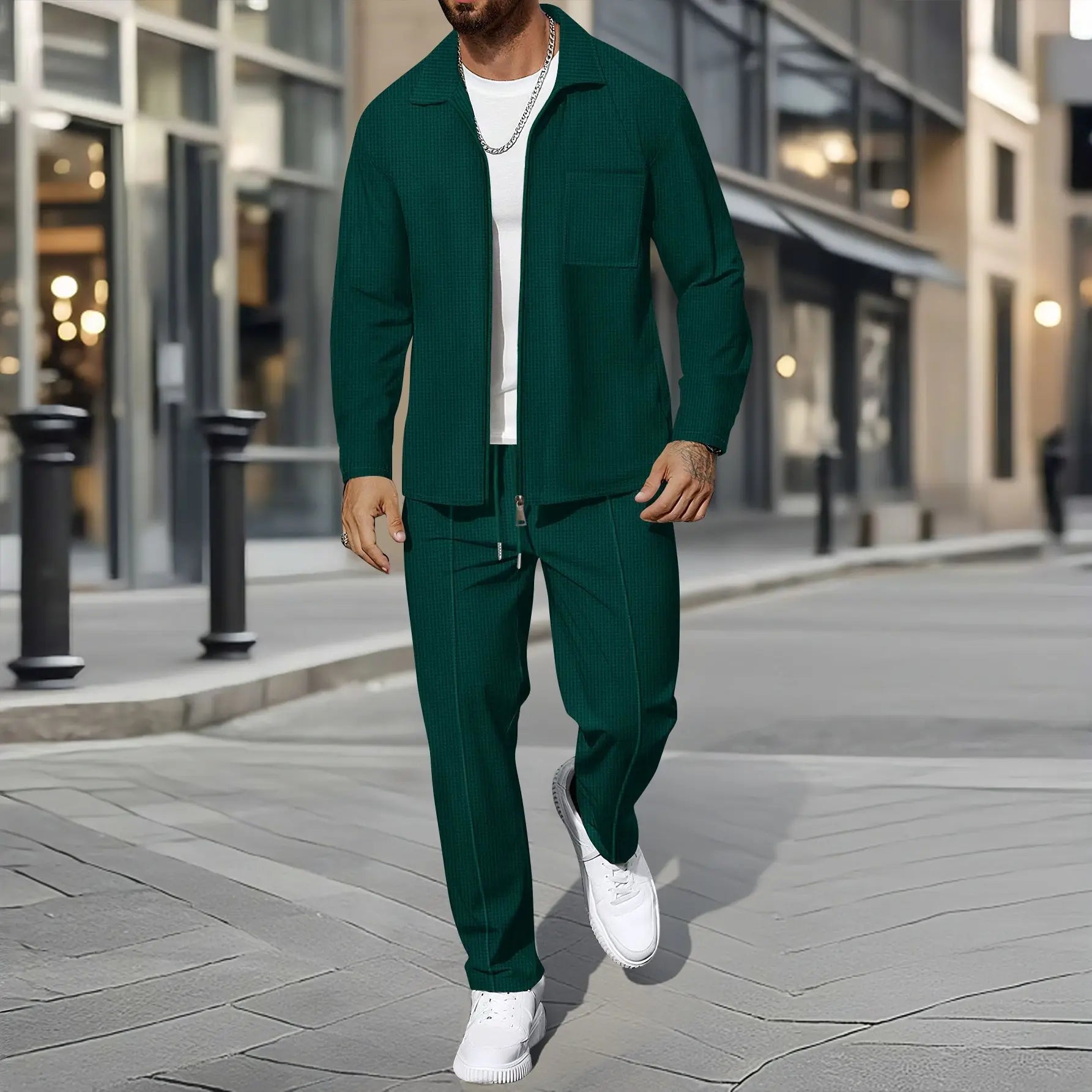 Modern Waffle Two-Piece Set