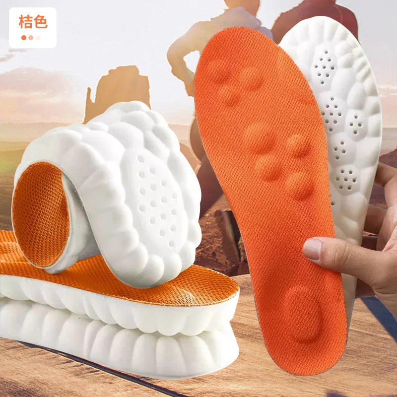 Latex Sport Insoles Soft High Elasticity Shoe Pads Orthotic Breathable Deodorant Shock Absorption Cushion Arch Support Insole