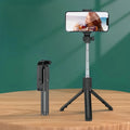 Wireless Bluetooth Selfie Stick Tripod Stand with Fill Light Remote Shutter Tripod