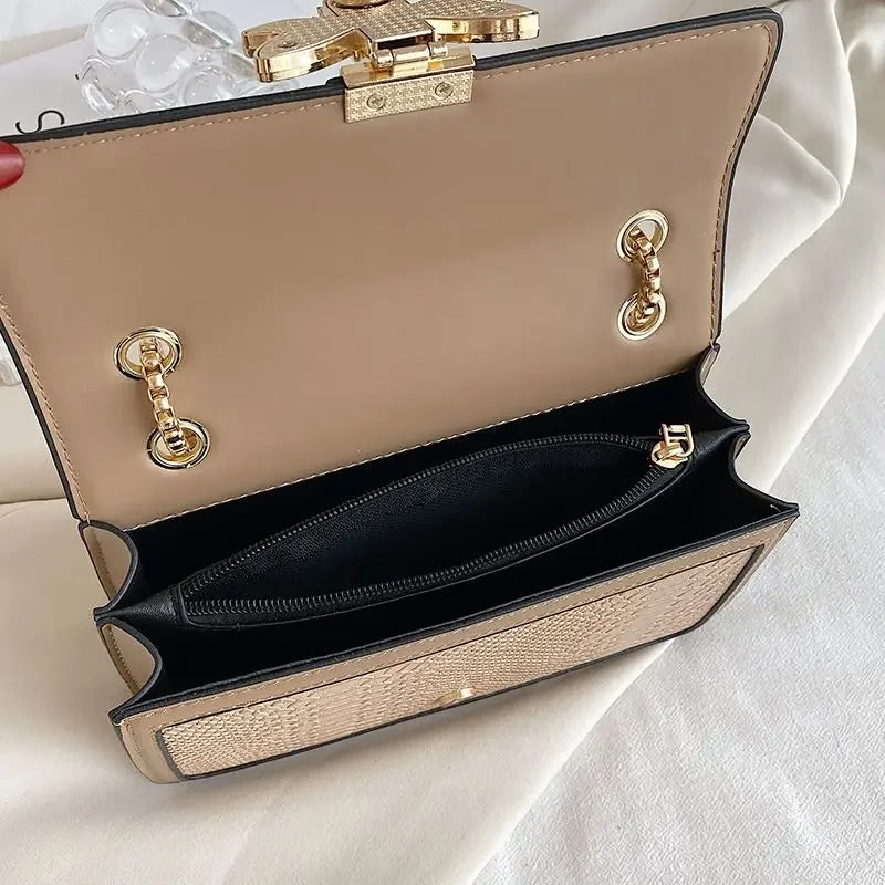 Royal Bee Crocodile Crossbody Bag – Luxury Flap Tote & Shoulder Handbag for Women