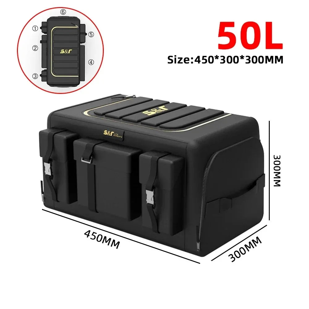 Car Trunk Organizer Box Large Capacity Auto Multiuse Tools Storage Bag Oxford Cloth Folding for Emergency Storage Box
