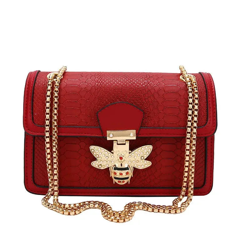 Royal Bee Crocodile Crossbody Bag – Luxury Flap Tote & Shoulder Handbag for Women