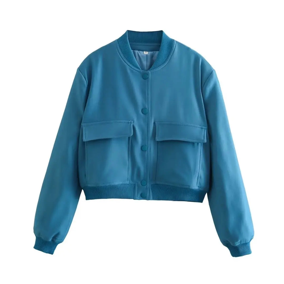 MIG & MIK STYLE™ Women's Classic V-Neck Bomber Jacket