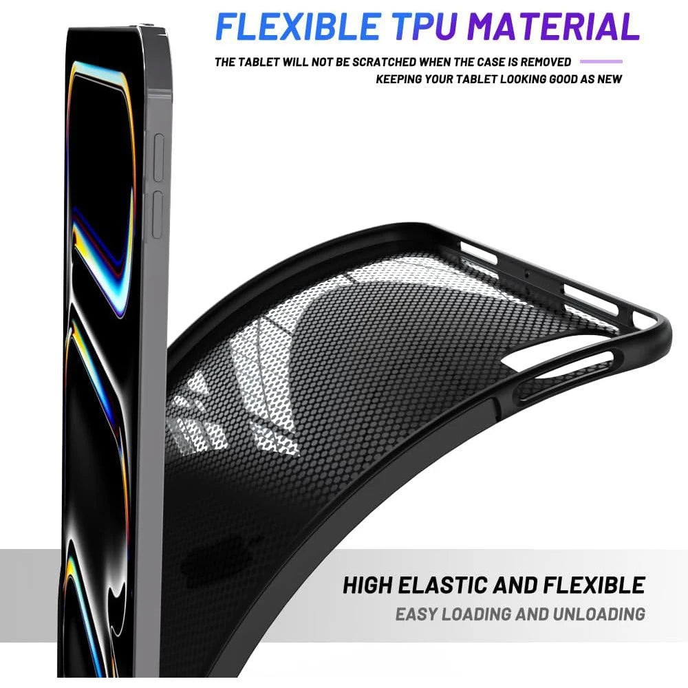 Silicone Tablet Case For Xiaomi Pad 5 6 7 Pro 2024 11.2" 11 Redmi Pad SE Pro 12.1 8.7 10.61 Flexible Soft TPU Black Back Cover