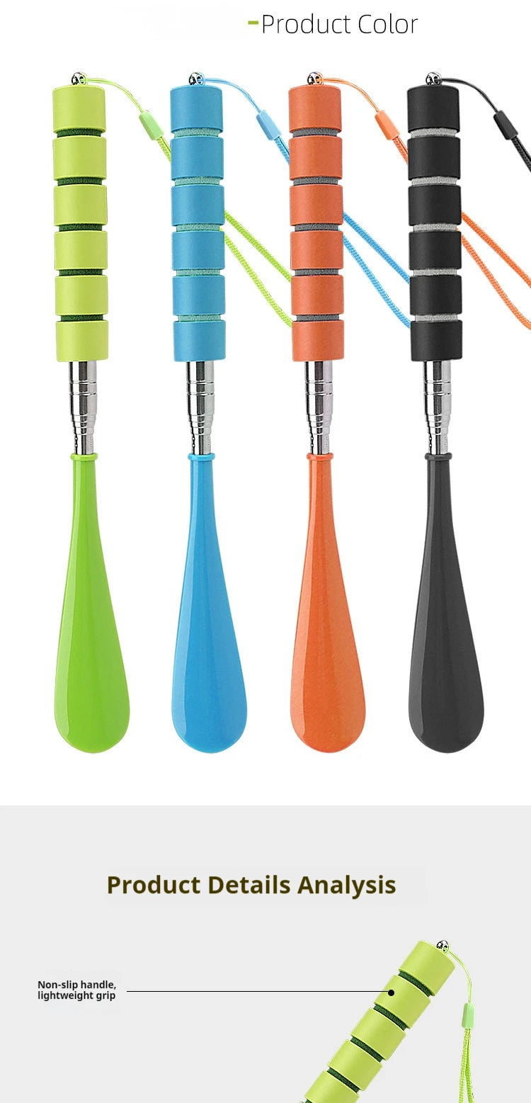 1Pcs/2Pcs New Stretchable Long Shoe Horns 30cm-71cm Metal Shoehorn Pregnant Woman Elderly Shoe Spoon Household Shoe Spatula