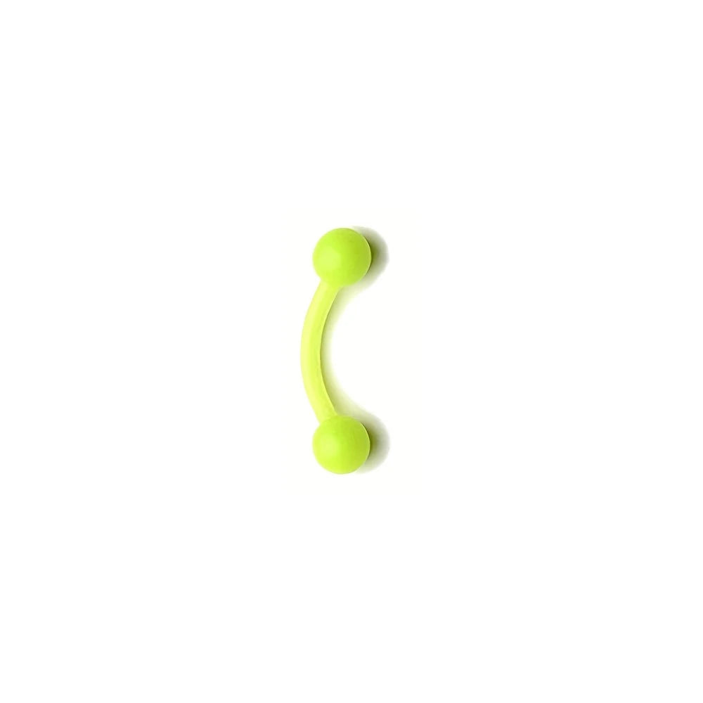 16G Bioflex Acrylic Curved Barbell Horseshoe Lip Eyebrow Rings Piercing Retainer Plastic Flexible Nose Septum Belly Piercing