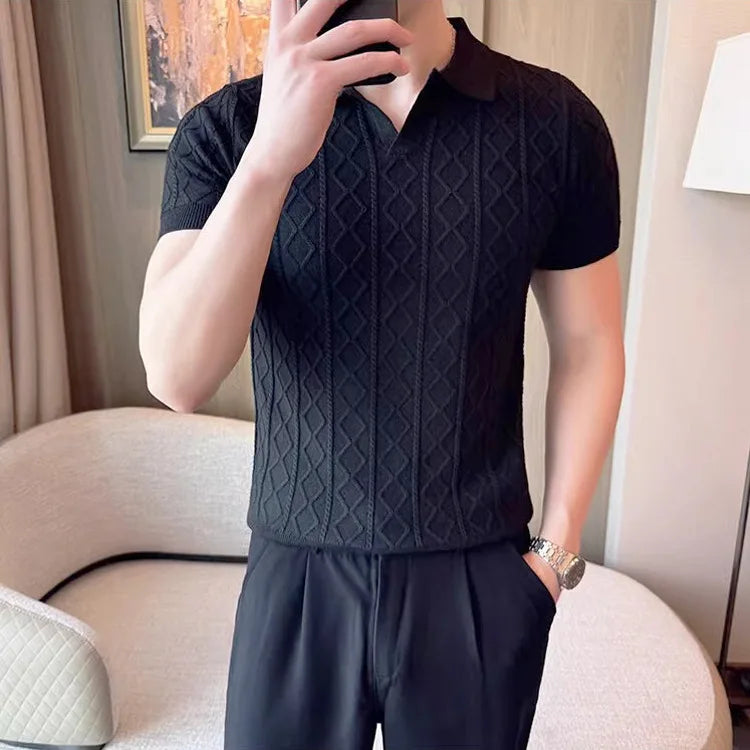MIG & MIK STYLE™ Men's Executive Knit Polo Sweater