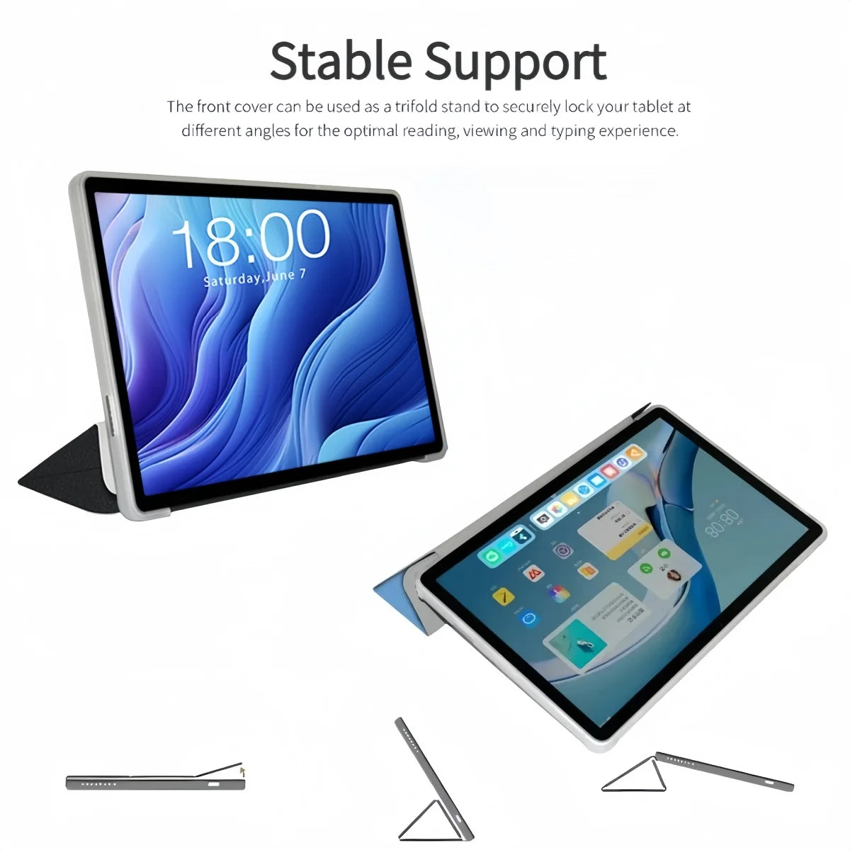 Smart Cover for Teclast P33 P30 P30T Tablet Case Folding Stand Pu Leather with Soft TPU Back Cover for P30T P33 2025 Flip Case