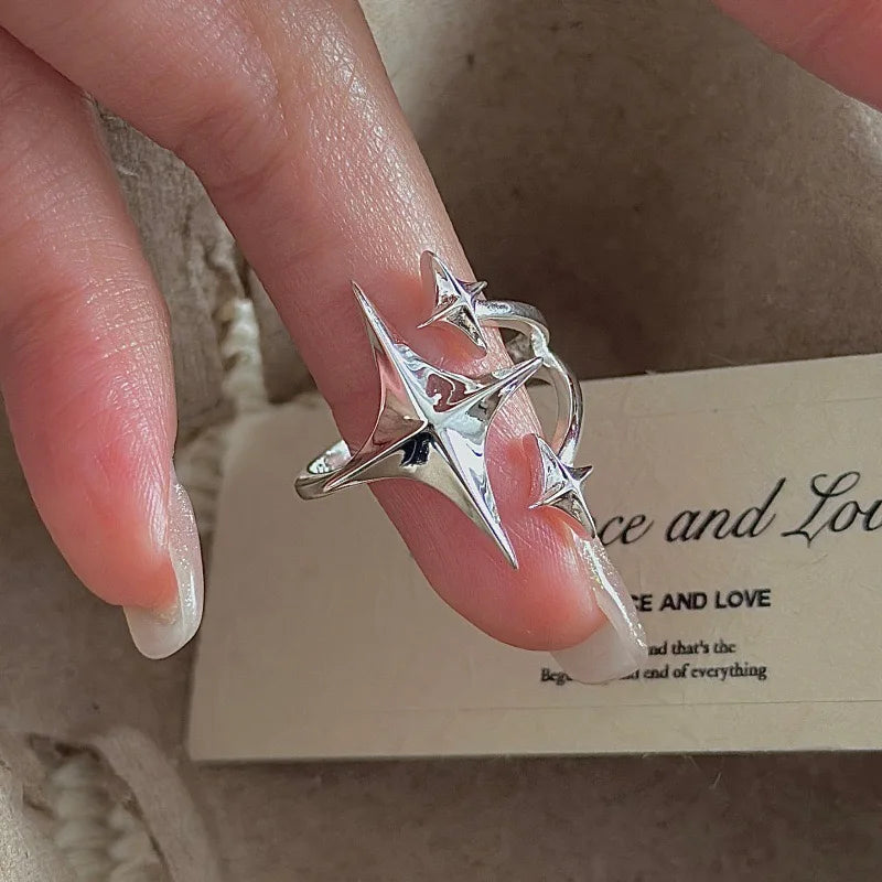 925 Sterling Silver Geometric Star Ring — MIG & MIK STYLE™