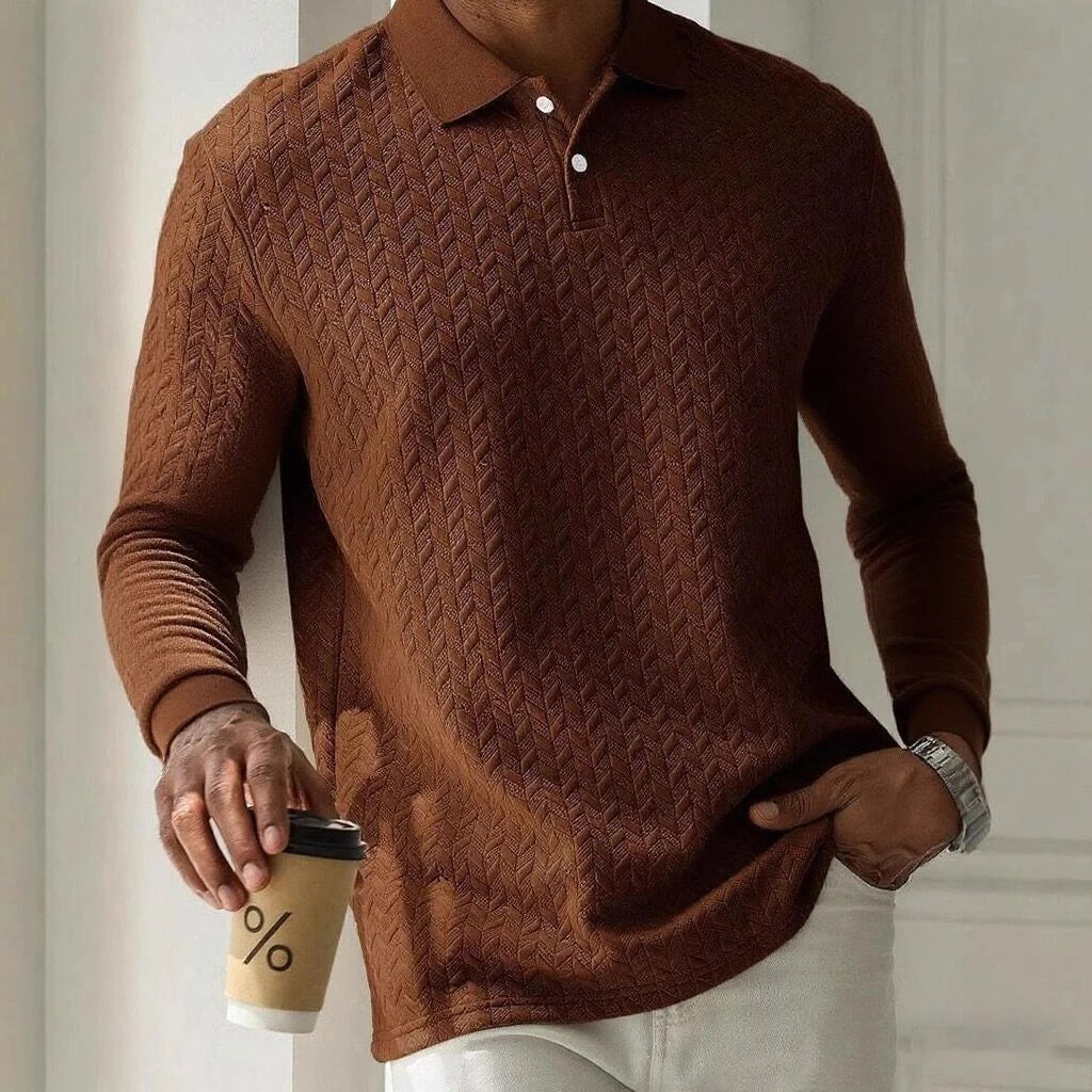 MIG & MIK STYLE™ Executive Long Sleeve Polo Shirt