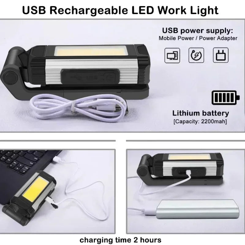 MIG & MIK STYLE™ Rechargeable Magnetic COB Work Light