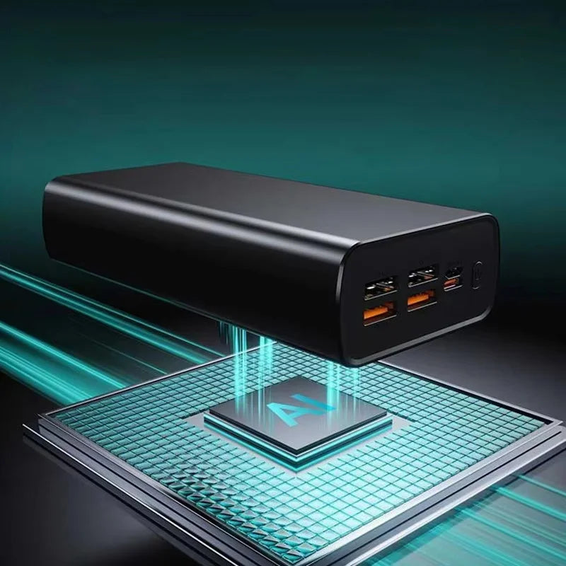 Lenovo 500000mah 140w Outdoor Large Capacity Power Bank Fast Charging External Spare Battery With Led Light Universal Multi New