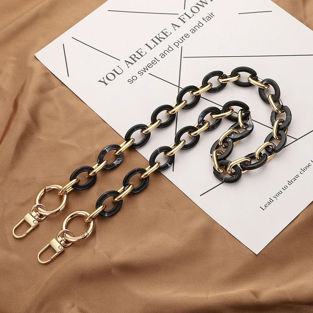 Luxury Acrylic Handbag Chain Strap – 40/60cm DIY Replacement Shoulder Bag Handle Accessory