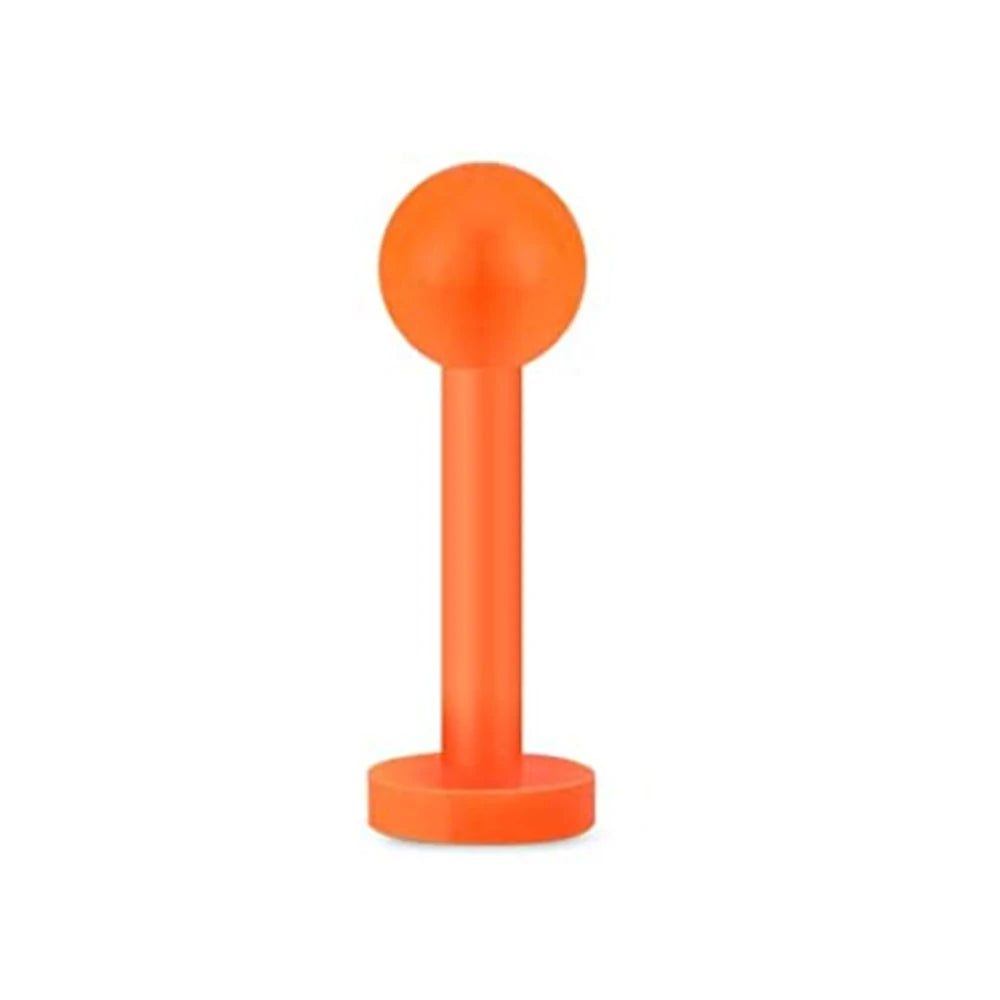 16G Bioflex Acrylic Curved Barbell Horseshoe Lip Eyebrow Rings Piercing Retainer Plastic Flexible Nose Septum Belly Piercing