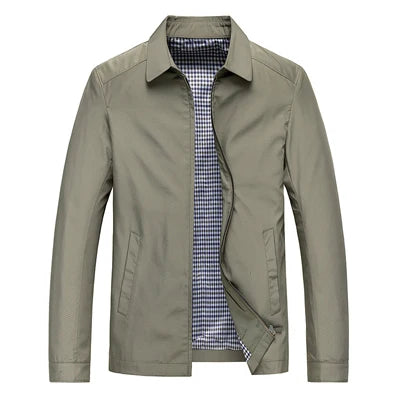 Spring Men's Lightweight Jackets Fashion Lapel Business Jackets for Men Outdoor Windbreaker Golf wear Bomber Coats Men Clothing