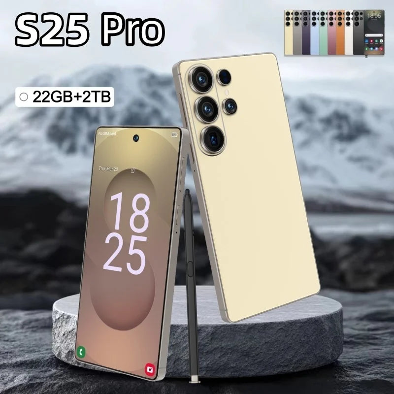 2026 Hot S25 Pro original intelligent 4G 5G dual card dual standby system global version 7.3 inch 8000mAh battery Arrival
