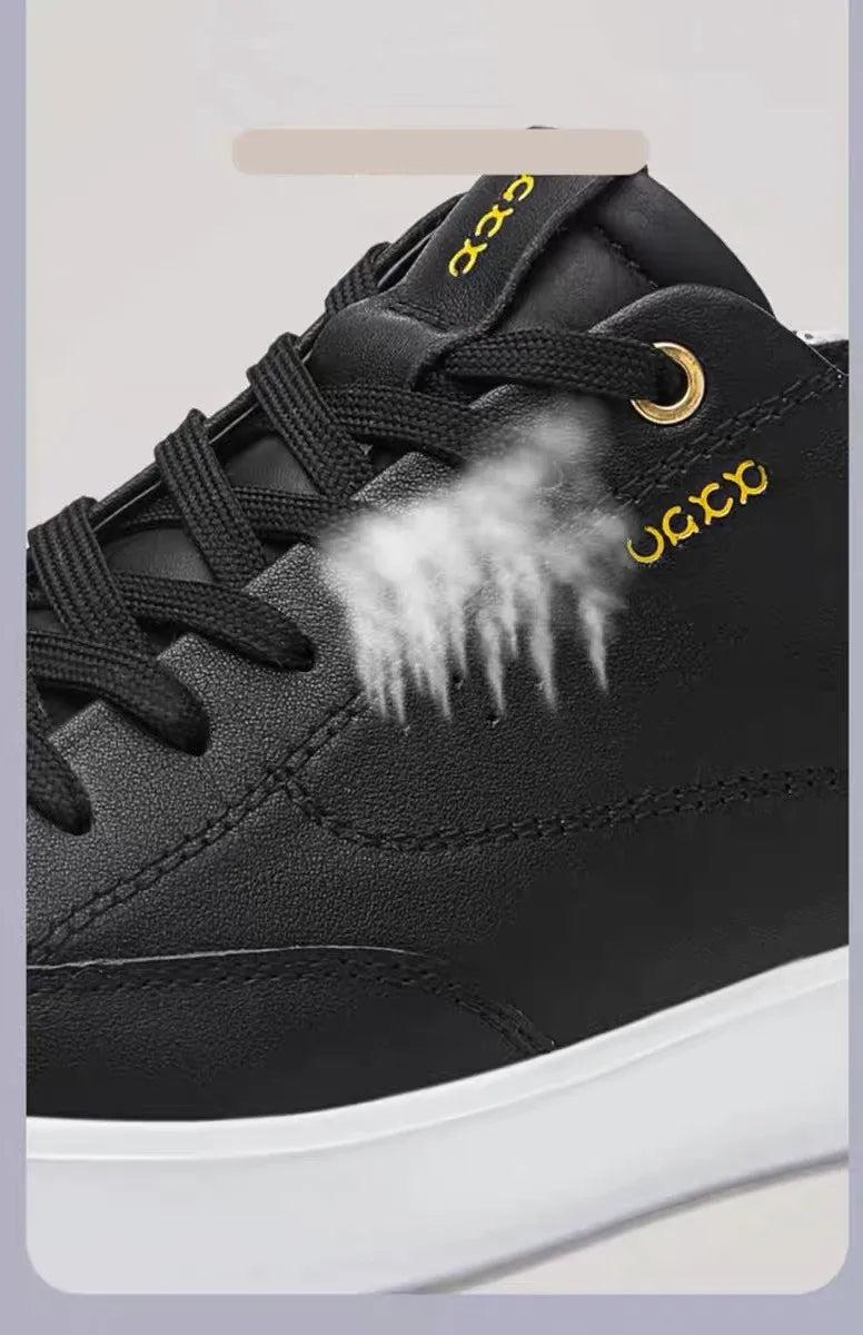 Fashion Men Shoes Men Genuine Leather Shoes Casual Lace-up Shoes Breathable Fashion Sneakers New
