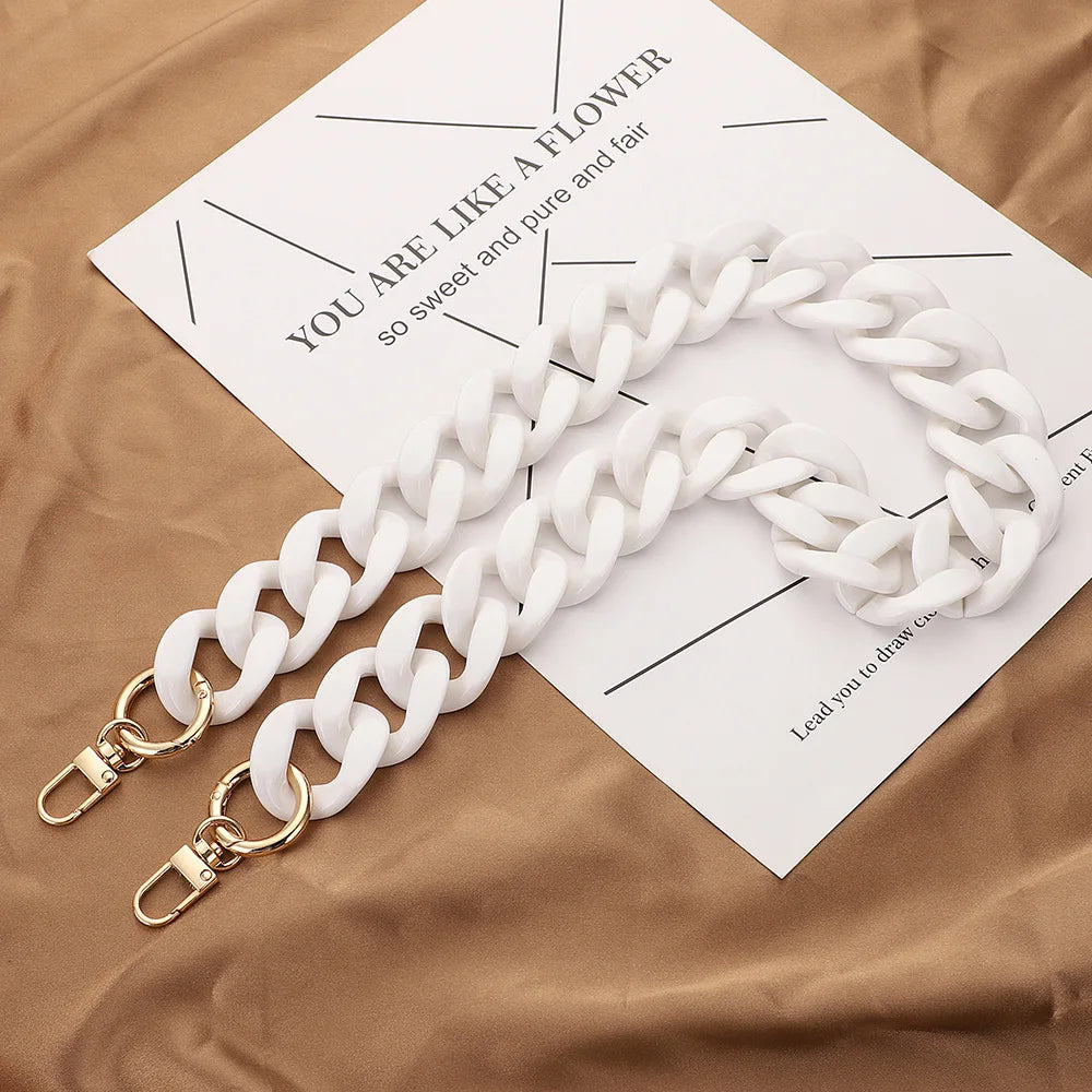 Luxury Acrylic Handbag Chain Strap – 40/60cm DIY Replacement Shoulder Bag Handle Accessory