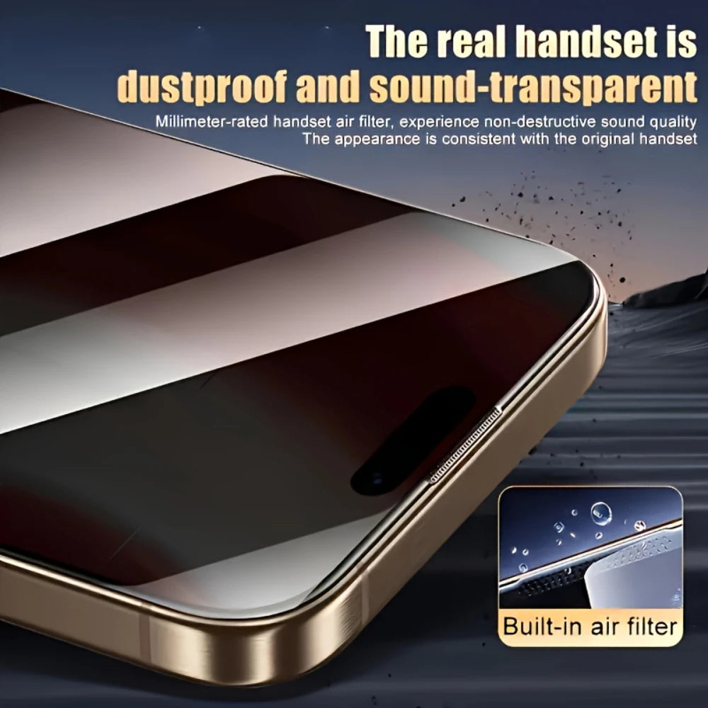 3Pcs Privacy Tempered Glass Screen Protector for iPhone 17 Pro Max 17 16 15 Pro Dust-Free Installation Anti-Spy Protectors