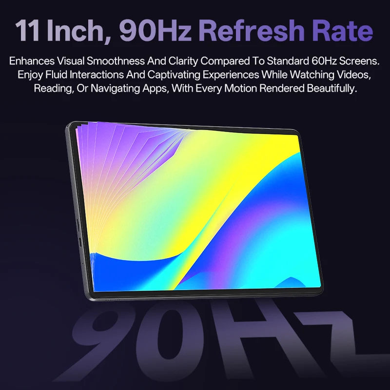 SVITOO Tablet 2026 Android 16 11 Inch 90Hz HD IPS Screen Unisoc T7250 Octa-Core Processor 20GB RAM 128GB ROM Support 1TB TF (MicroSD) Card Expandable 8800mAh Battery 2.4GHz 5GHz Dual Band WiFi 5 Bluetooth 5.0 GPS Widevine L1