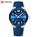 CURREN Simple Luxury Men's Watches New Business Quartz Wristwatch with Silicone Strap Luminous Hands Waterproof Clock