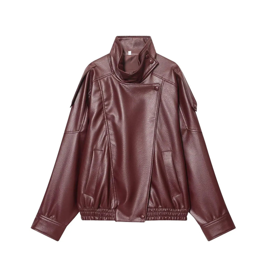 MIG & MIK STYLE™ Women's Faux Leather Moto Jacket