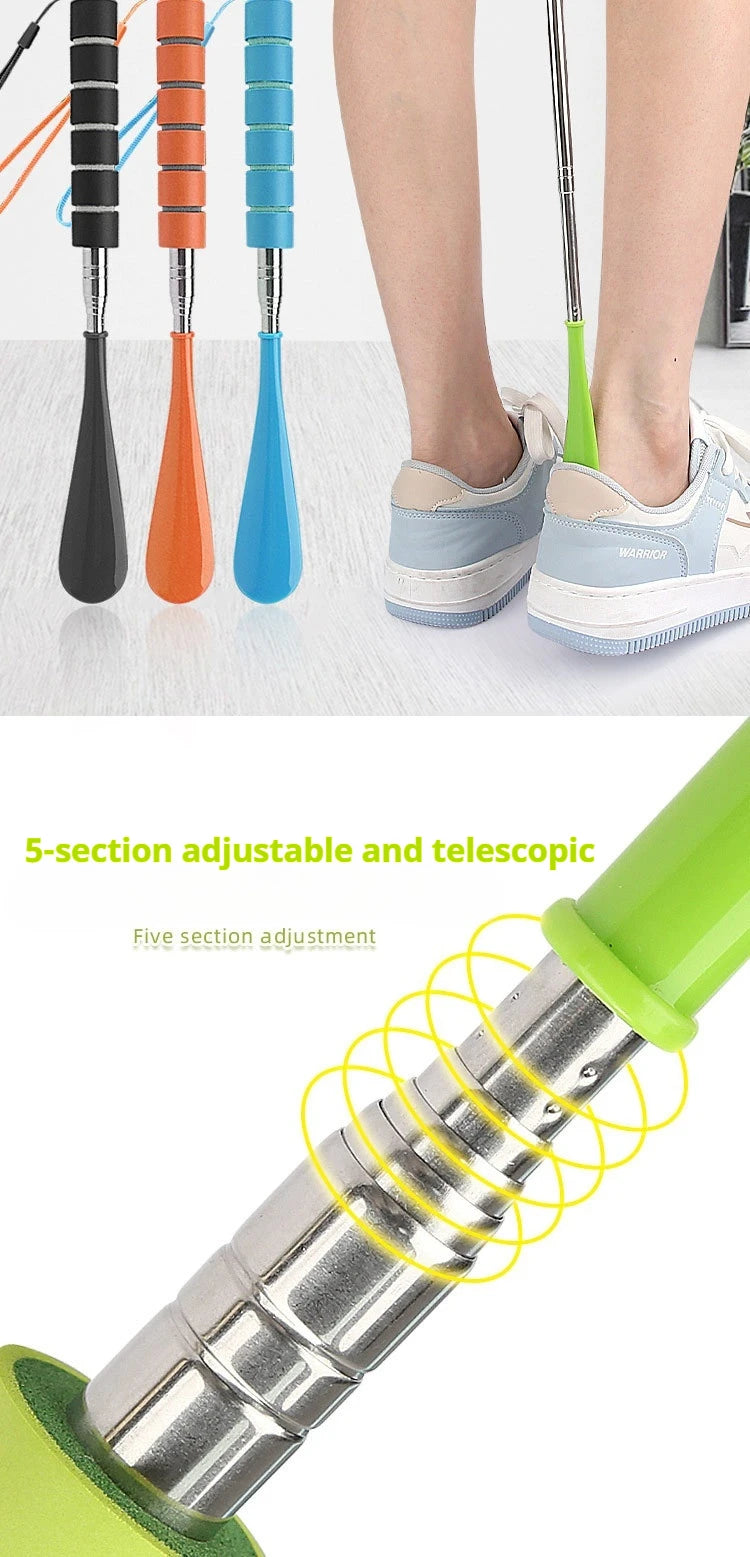 1Pcs/2Pcs New Stretchable Long Shoe Horns 30cm-71cm Metal Shoehorn Pregnant Woman Elderly Shoe Spoon Household Shoe Spatula