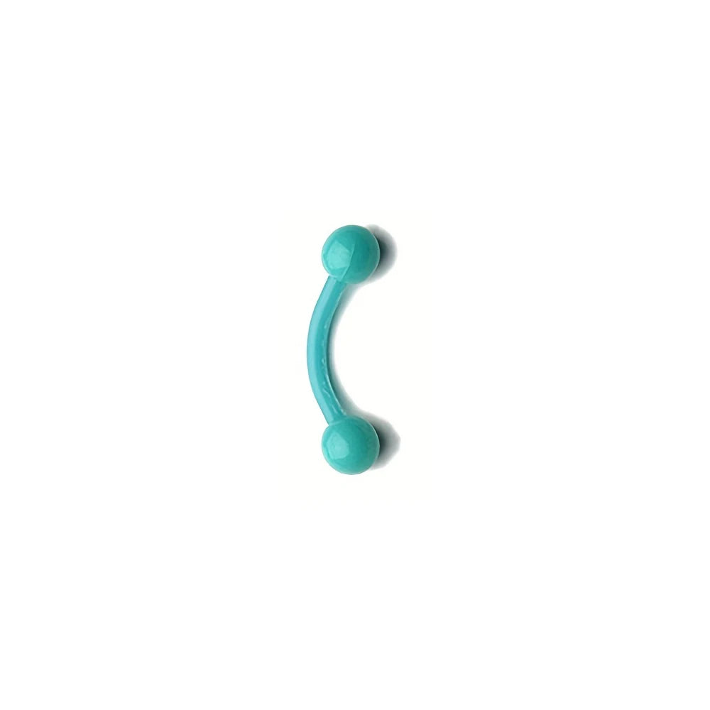16G Bioflex Acrylic Curved Barbell Horseshoe Lip Eyebrow Rings Piercing Retainer Plastic Flexible Nose Septum Belly Piercing