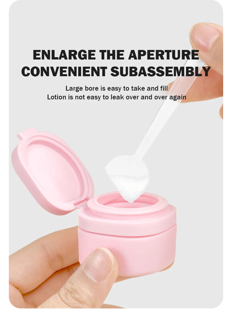Travel Bottles Leak Proof 4 in 1 Containers for Toiletries Refillable Plastic Bottles with Lid Spray Lotion Shampoo