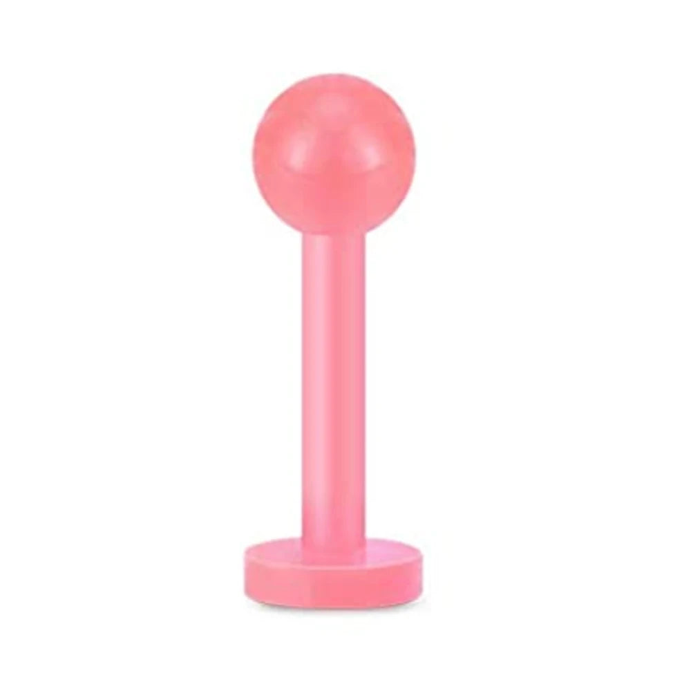 16G Bioflex Acrylic Curved Barbell Horseshoe Lip Eyebrow Rings Piercing Retainer Plastic Flexible Nose Septum Belly Piercing