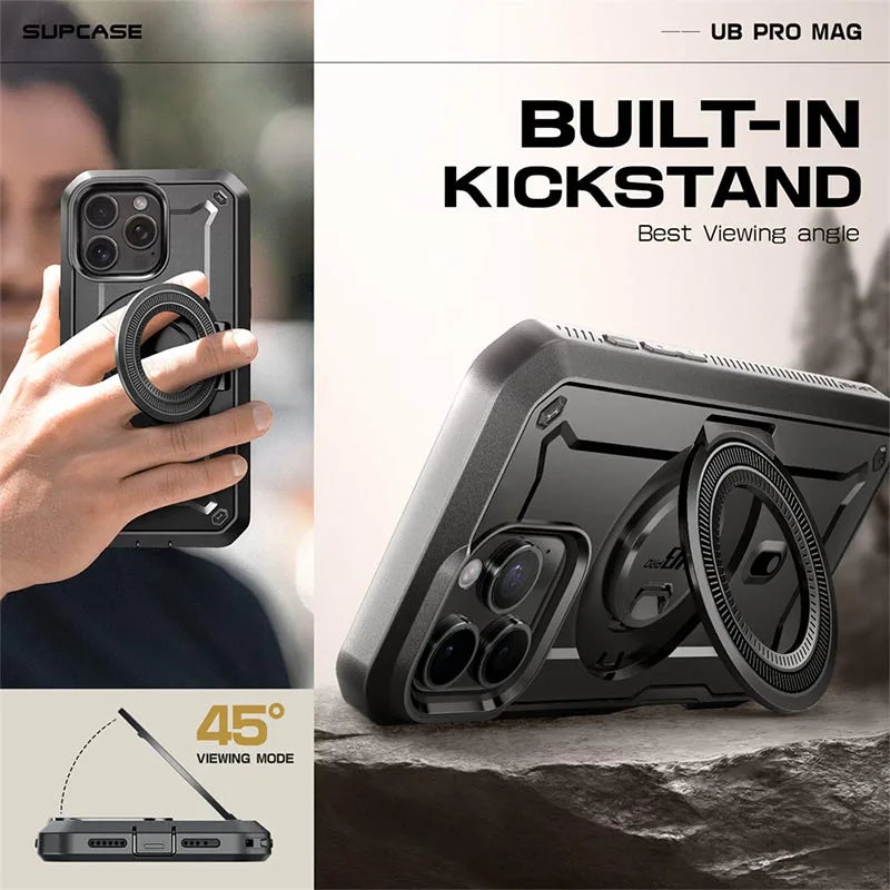 SUPCASE For iPhone 16 Pro Max Case 6.9“ 2024 UB Pro Mag Full Body Rugged Case with Built-in Screen Protector Kickstand Belt-Clip