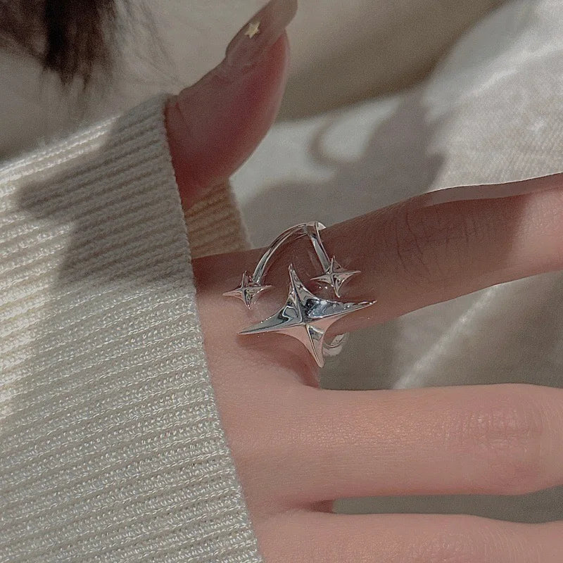 925 Sterling Silver Geometric Star Ring — MIG & MIK STYLE™