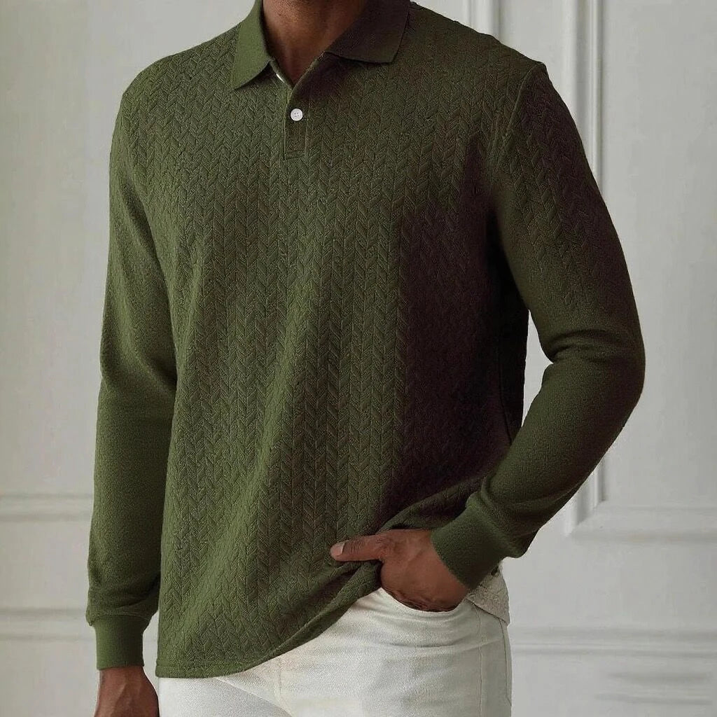 MIG & MIK STYLE™ Executive Long Sleeve Polo Shirt