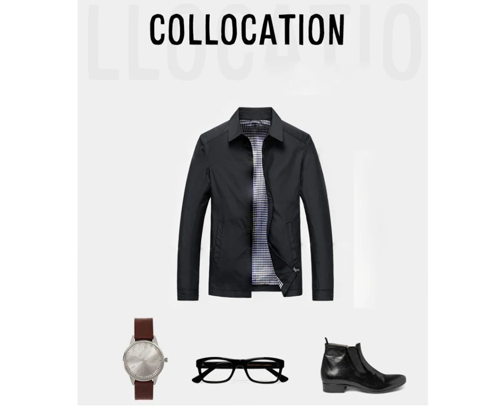 Spring Men's Lightweight Jackets Fashion Lapel Business Jackets for Men Outdoor Windbreaker Golf wear Bomber Coats Men Clothing