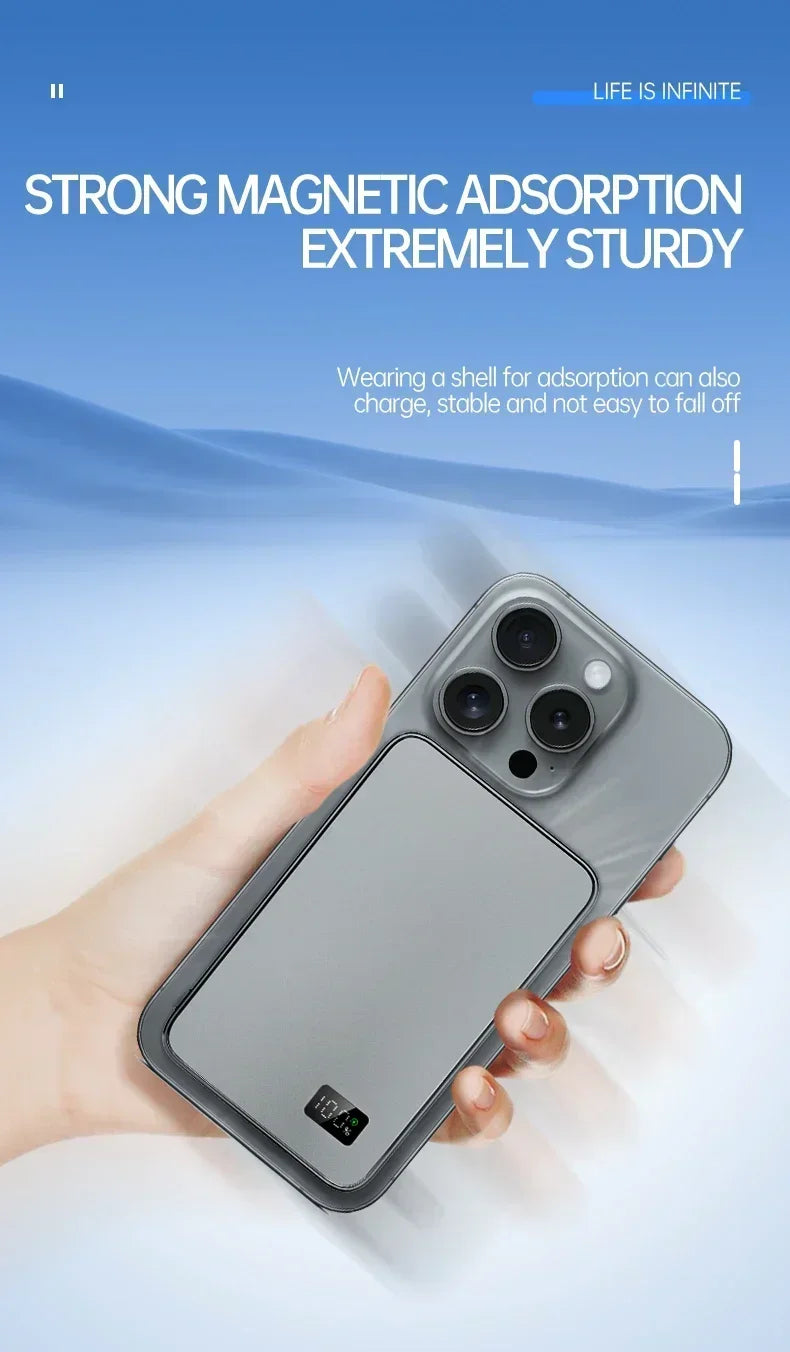 Lenovo Portable Magsafe Charger 50000mAh Magnetic Wireless Power Bank PD22.5W High Speed Charging Battery for iPhone