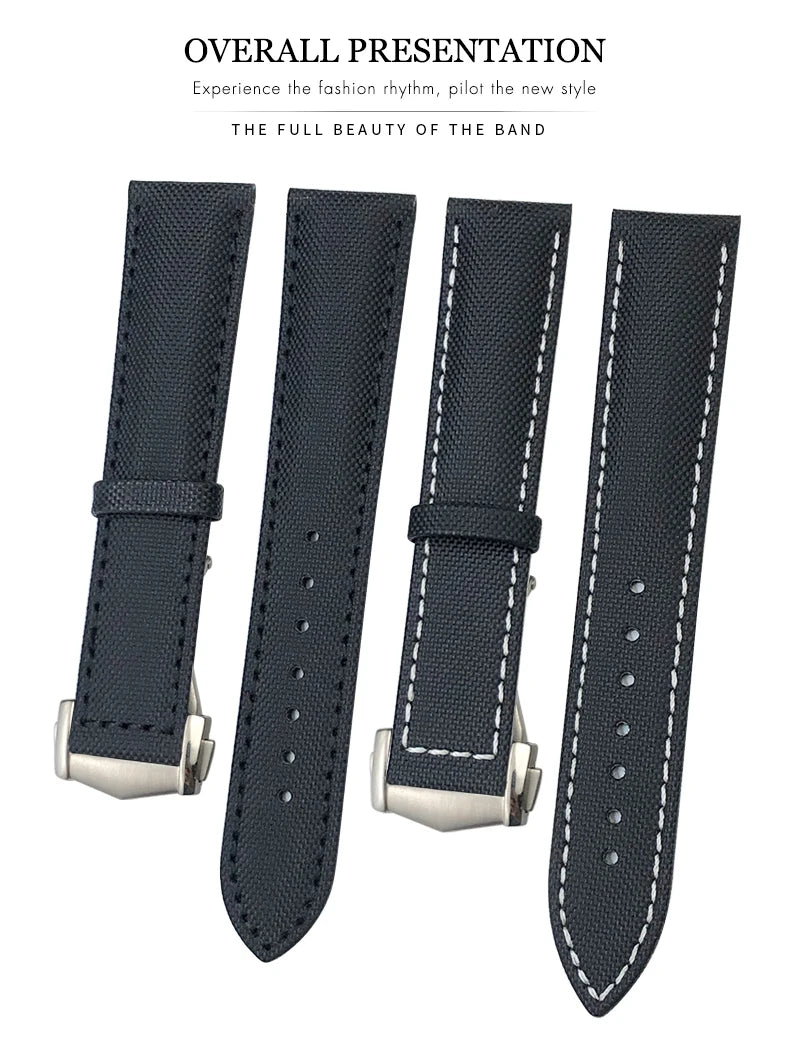 19mm 20mm  21mm 22mm Nylon Watchband For Omega Planet Ocean Seamaster 300 Speedmaster Fabric Leather SEIKO Canvas Watch Strap