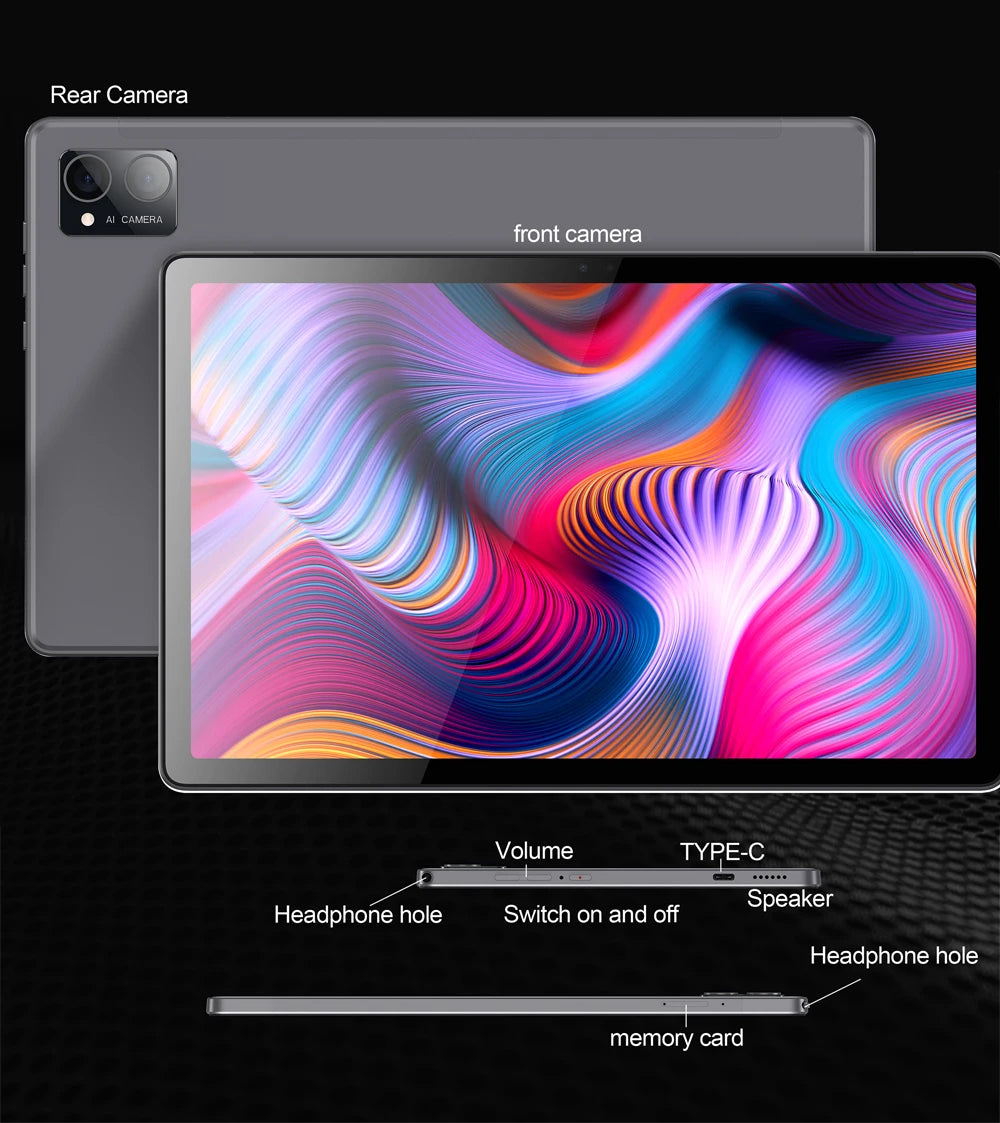 2026 New Google Pad 10.1 Inch Tablets Octa Core HD Display 8GB RAM 256GB ROM Dual 4G LTE 5G WiFi Android Tablet PC 8000mAh