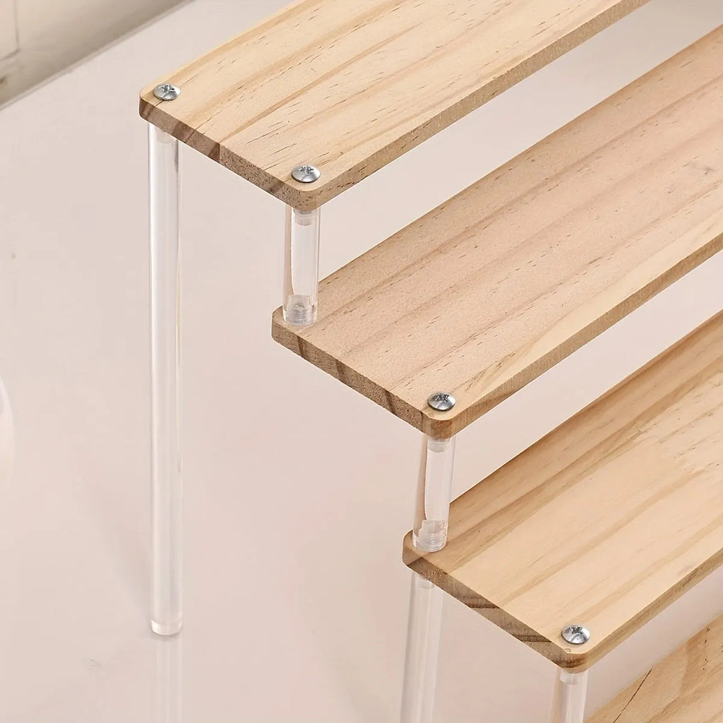 Wooden Transparent Display Rack, Perfume Storage Rack, Multi-Functional Decoration Rack, Used for Cosmetics, Nail Polish, Dolls