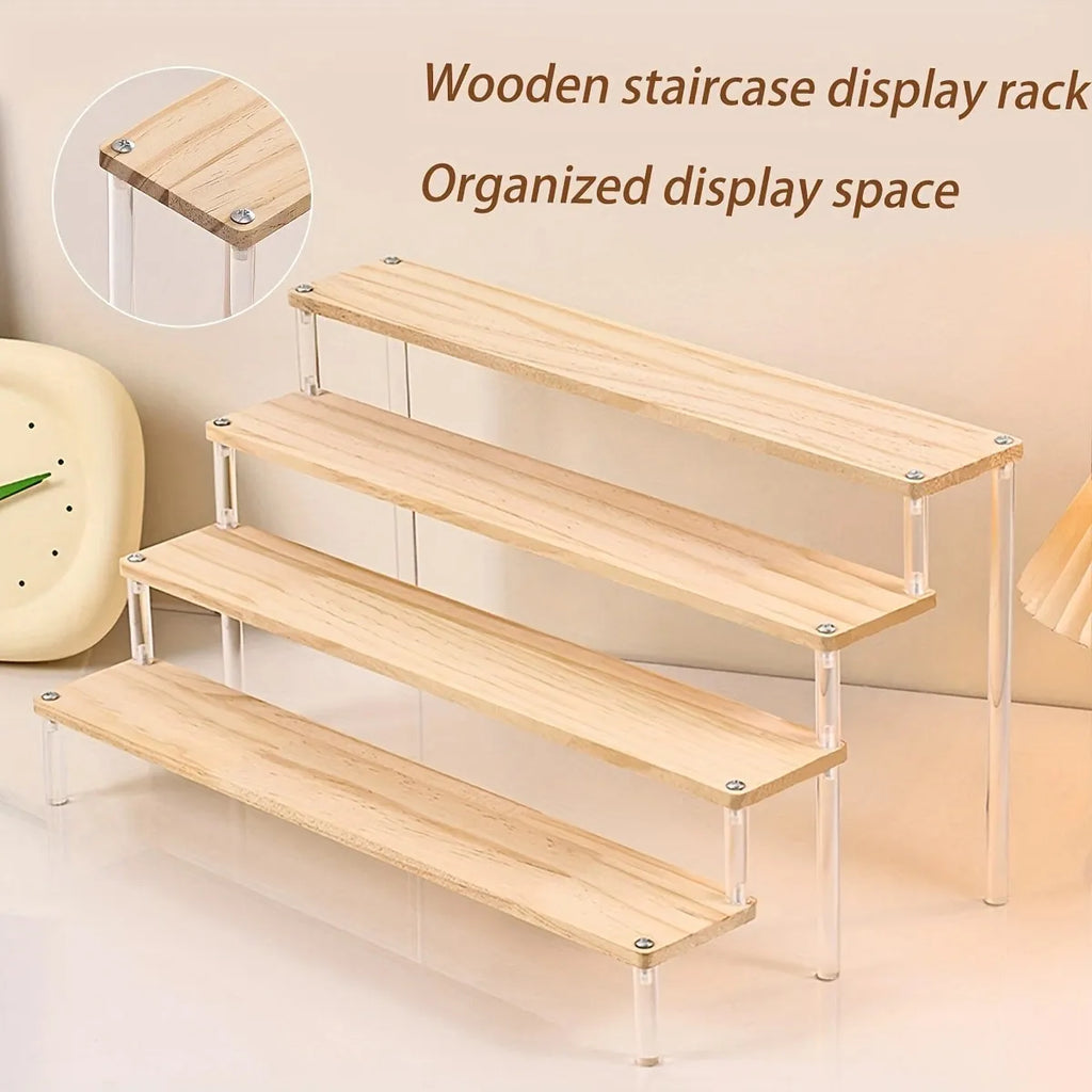 Wooden Transparent Display Rack, Perfume Storage Rack, Multi-Functional Decoration Rack, Used for Cosmetics, Nail Polish, Dolls