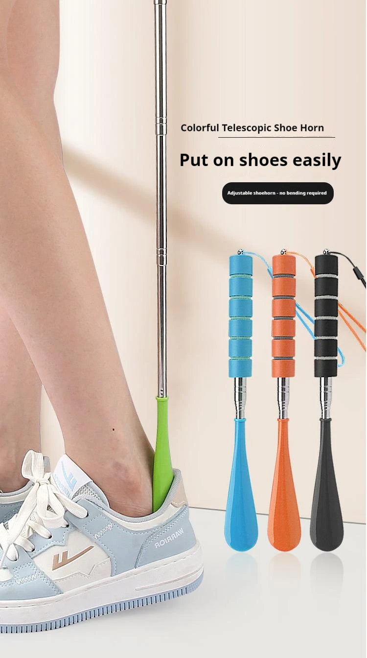 1Pcs/2Pcs New Stretchable Long Shoe Horns 30cm-71cm Metal Shoehorn Pregnant Woman Elderly Shoe Spoon Household Shoe Spatula