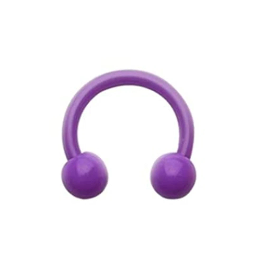 16G Bioflex Acrylic Curved Barbell Horseshoe Lip Eyebrow Rings Piercing Retainer Plastic Flexible Nose Septum Belly Piercing