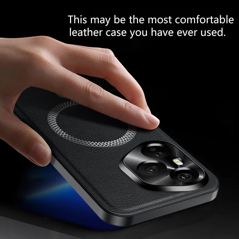 Magnetic Case for Honor 400 Pro 400 Global Version Cover Leather Soft Shockproof Mag-safe Metal Camera Protector Shell Fundas