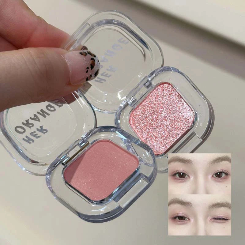 Red Brown Monochrome Eyeliner Eyeshadow Powder Palette Silky Matte Chocolate Lying Silkworm Eyeliner Waterproof Aegyo-sal Makeup