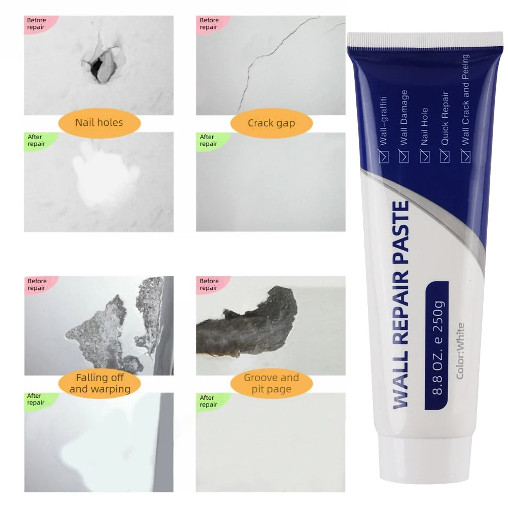 Dry Wall Patch Repair Kit 250g Wall Mending Agents Multi-Functional Quick-Drying Wall Repair Paste Heavy Duty Concrete Sealant
