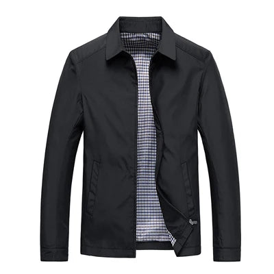 Spring Men's Lightweight Jackets Fashion Lapel Business Jackets for Men Outdoor Windbreaker Golf wear Bomber Coats Men Clothing